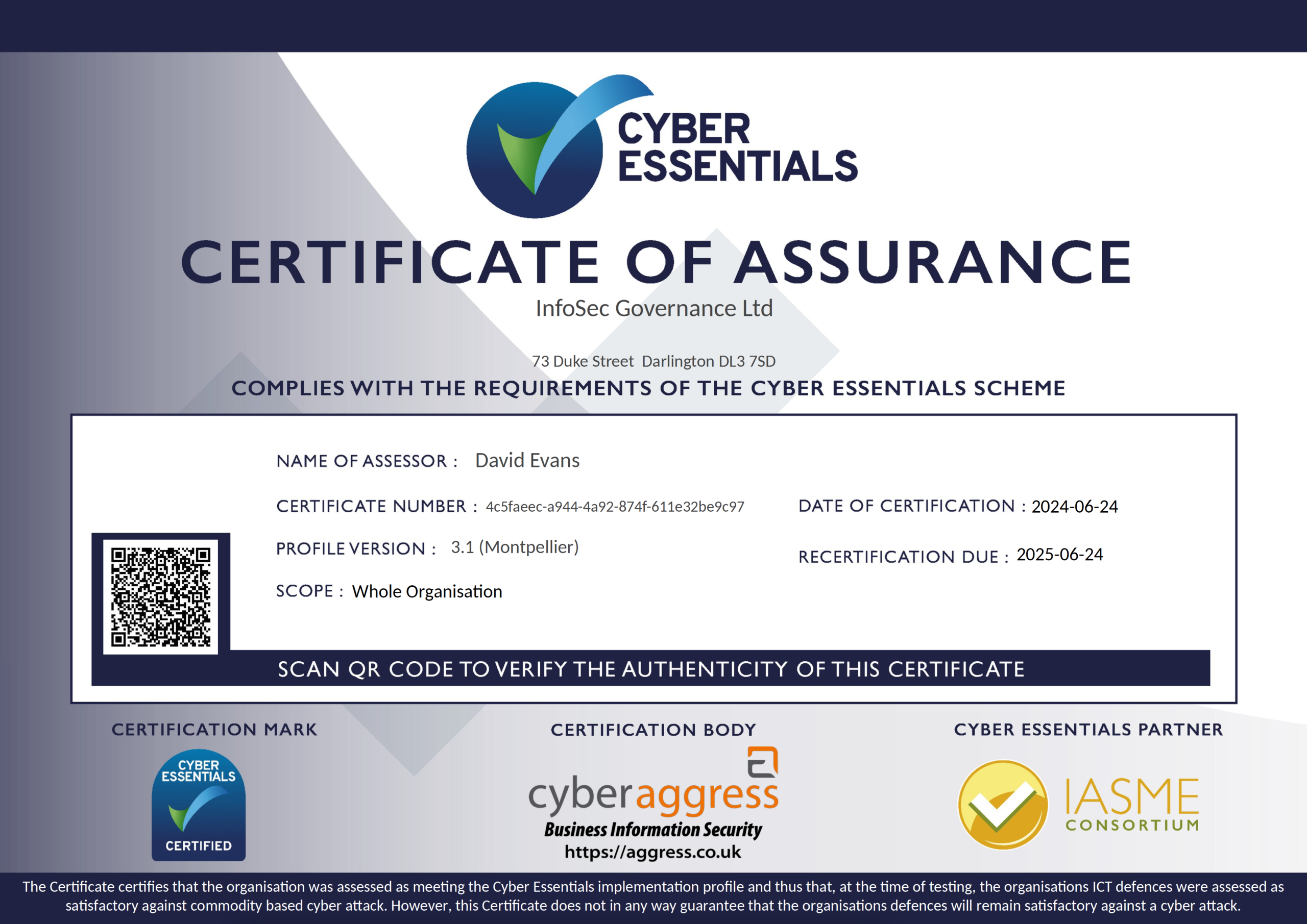 Cyber Essentials renewed for another year